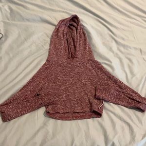 GymShark Cropped Knit Hoodie Purple Size XS